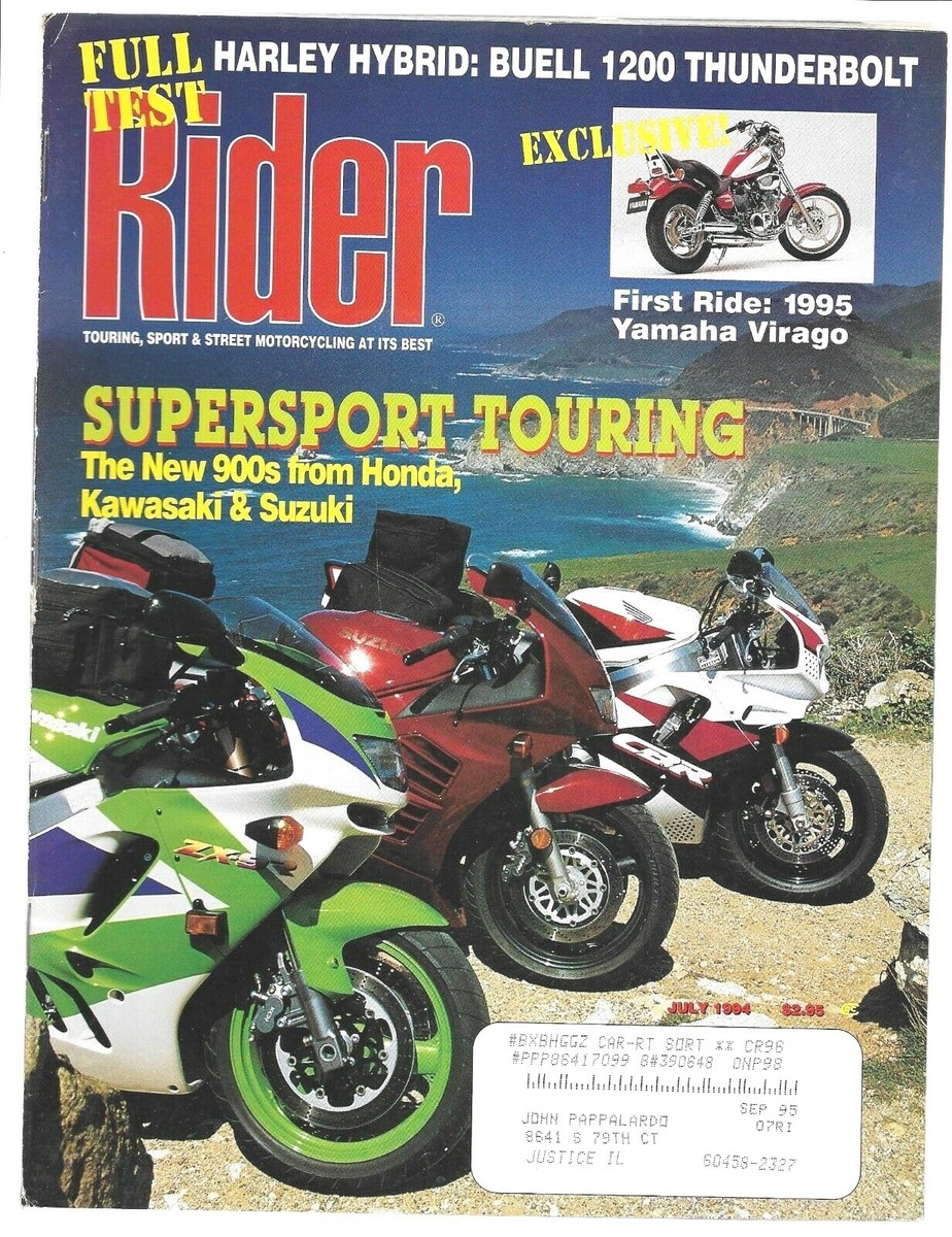 ⭐︎ Rider Magazine July 1994-Honda CBR900RR, Kawasaki ZX-9R, Suzuki