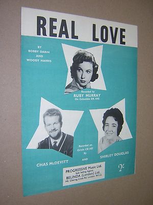 ECHTE LIEBE. VERSCHIEDENE KÜNSTLER 1958 ORIGINAL VINTAGE NOTEN PARTITUR