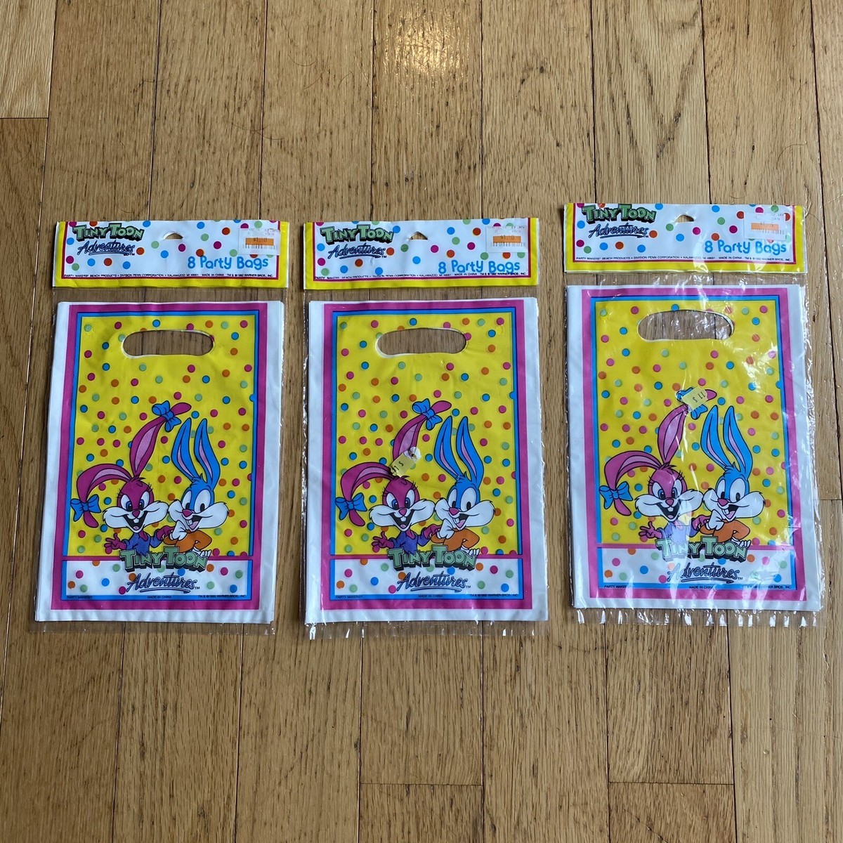 Vintage 90s TINY TOON ADVENTURES Babs & Buster Party Treat Bags