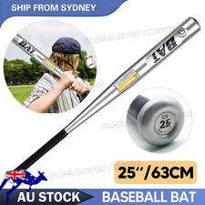 25"63cm Steel alloy Silver Baseball Bat Racket Softball Outdoor Sports Sliver AU