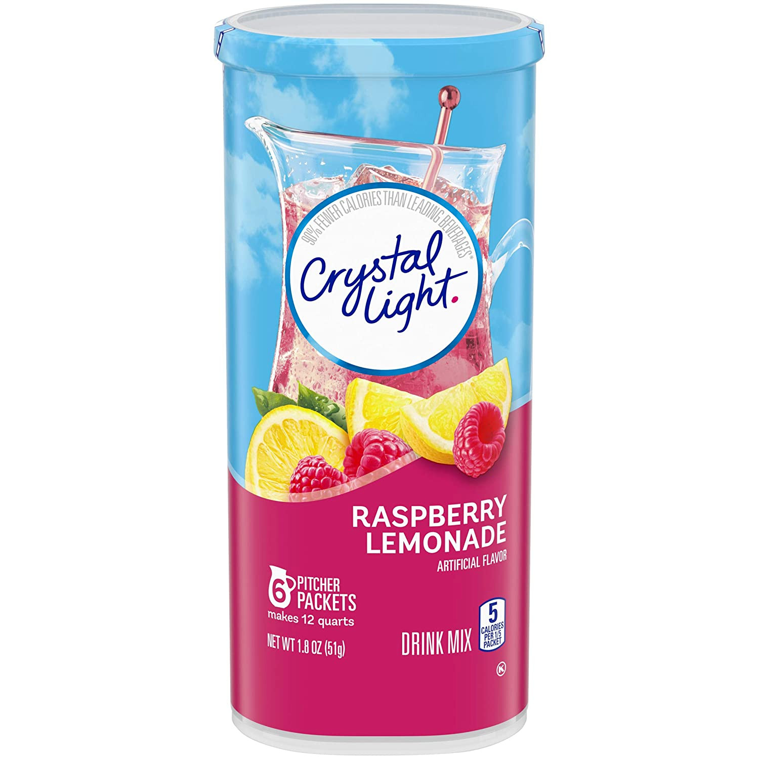 Crystal Light Raspberry Lemonade Drink Mix 12 Canisters (POST DATE)