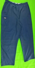 Cherokee dark blue women's elastic waist scrub bottoms size XL 34 W 28L