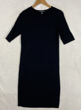 A Pea In The Pod Dress Womens Large Black Midi Ribbed Thick Knit Maternity