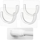 4 Pack Strong Adhesive Shower Curtain Rod Holder for Wall - No Drilling