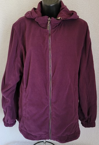 Athletic Works Womens Jacket Coat Size 1X 16W Purple Reversible - Picture 14 of 24