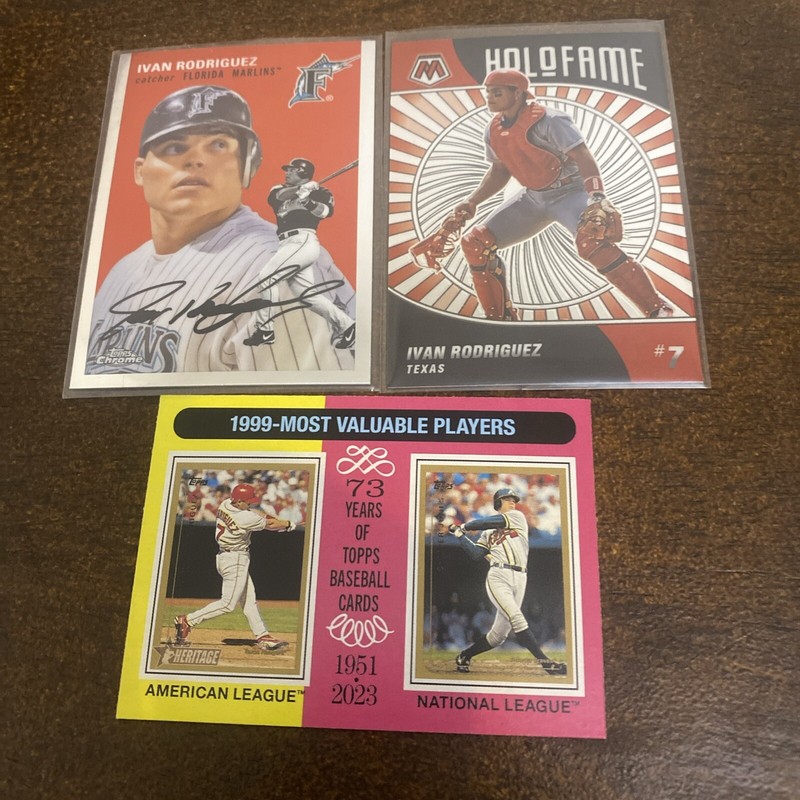 Ivan Rodriguez 2022 HoloFame 2023 Platinum Chrome & 24’ Most Valuable 