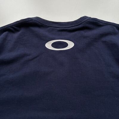 Vintage 2000s Oakley Spell Out Graphic T Shirt Men's XL Faded Navy