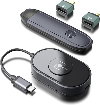 Transmitter/Receiver Wireless HDMI 4K, 2160P, Plug & Play Portable 2.4G/5G, S174
