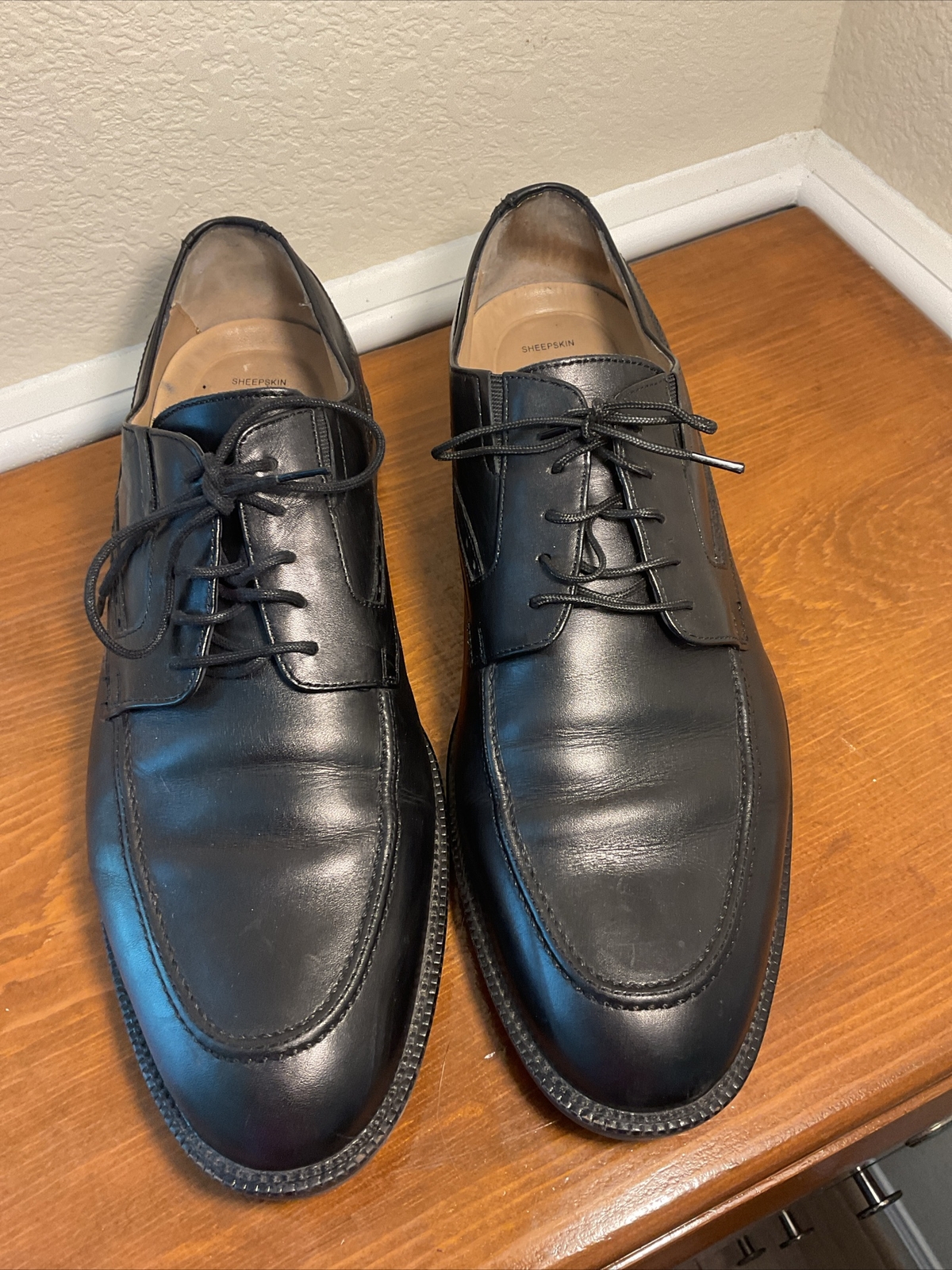 SAOLA Scarpe eleganti Oxford Johnston & Murphy da uomo nere stringate in pelle taglia 10 5