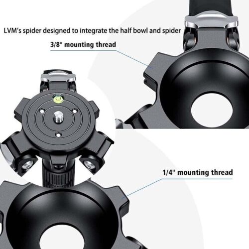 Leofoto LVM-323C+BV-10 Carbon Fiber Video Tripod Kit with 75mm Bowl - Picture 11 of 11