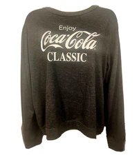 Enjoy Coca-Cola Logo Red Graphic Print Long Sleeve T-Shirt Top Women's Size XS