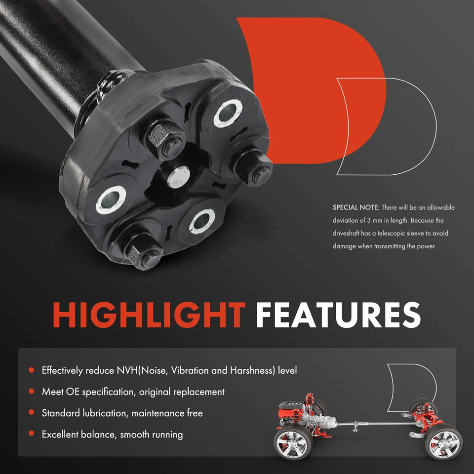 Conjunto de eje de transmisión trasero A-Premium para BMW 320i xDrive 330i xDrive Foto 4 de 4