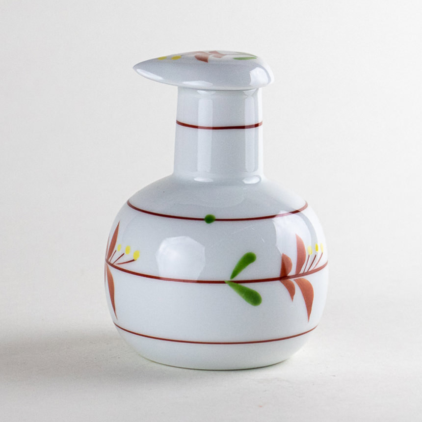 Olla De Salsas De Soja Arita Hecha A Mano Roja Hana-meguri Hecho En Japón