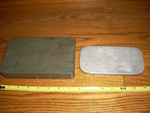 2 Vintage Fly Fishing Lure Tackle Box’s Trout Bass Jig Leader Box.