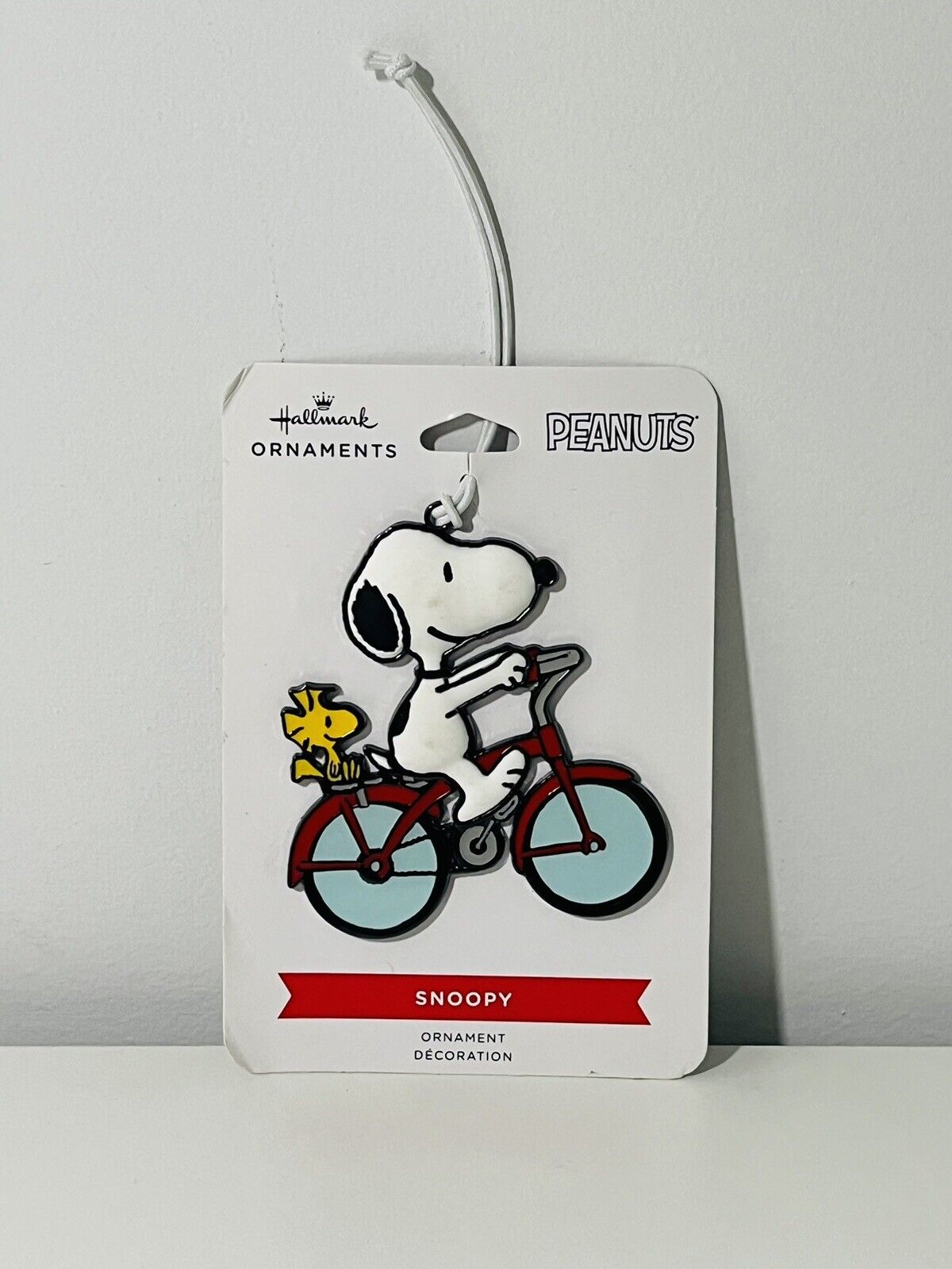 Peanuts Hallmark Ornament Snoopy & Woodstock Riding Bicycle Holiday Metal 2022
