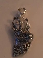 Chamois / Gams Charm with 5mm Hole to fit Pendant Charm Bracelet European refA50