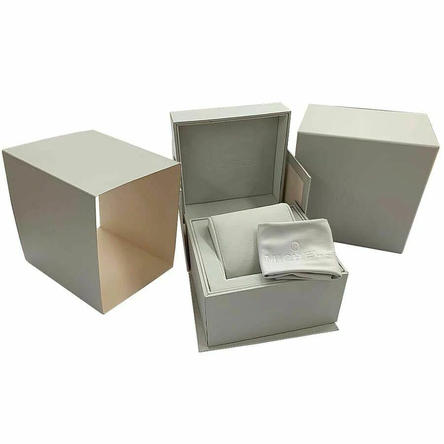 Nuevo Reloj Michele Deco XL Noir Diamante Cuadrante MWW06Z000039 Damas 35mm Foto 3 de 3