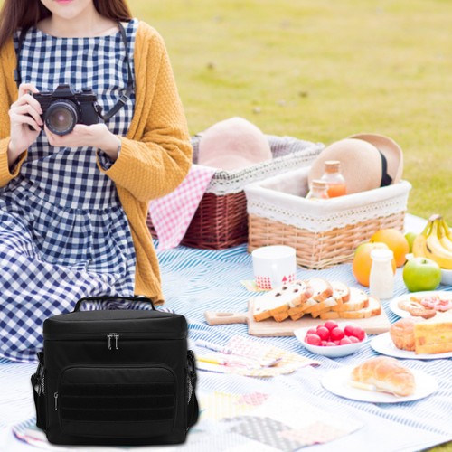 Bento Bag Mesh Pocket Thermal Insulation Camping Bbq Cooling Bag