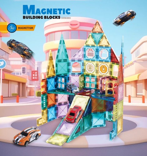 STEM 3D Magnetic Magnet Building Blocks Tiles Set Toys For Kids 70PCS Set 3+New - Picture 3 of 5