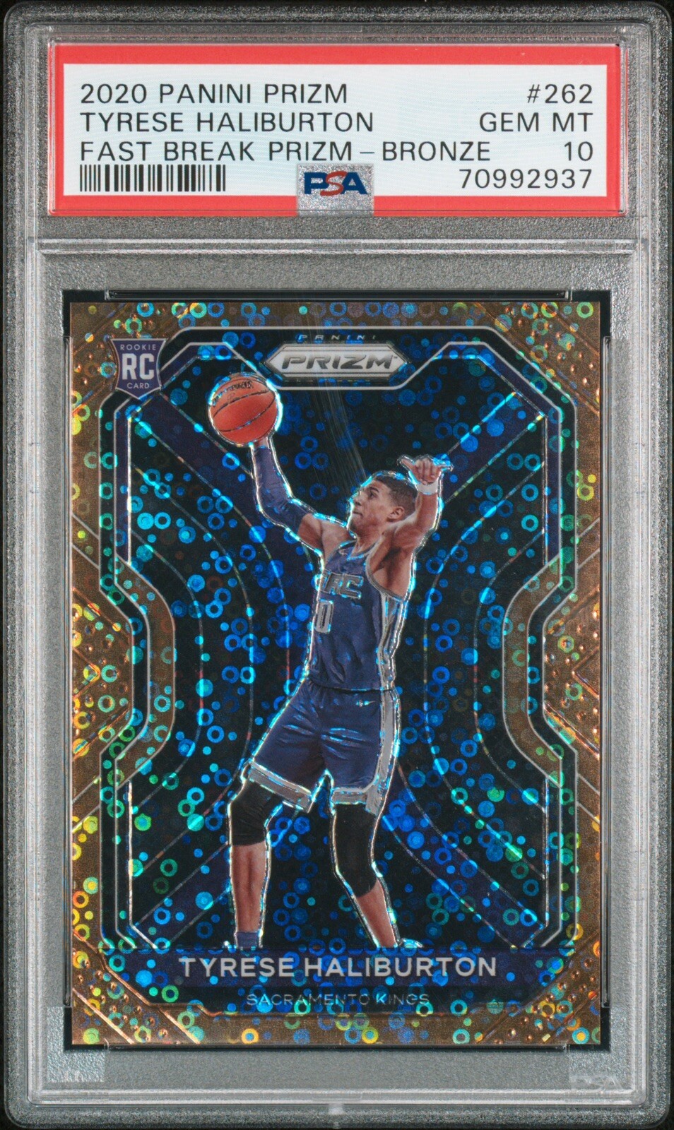 Tyrese Haliburton - 2020 Prizm #262 Fast Break Bronze Parallel 18/20 PSA 10 RC