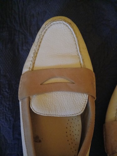 Cole Haan Women's Size 9 1/2 B M K12 Driver Loafer Ivory Sandstone Leather - Picture 3 of 5