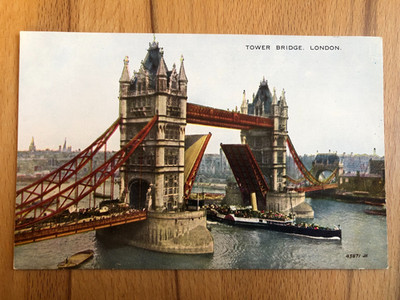 AK London 1904   Tower Bridge mit Dampfschiff   Valentine s Valesque   Top Erhal