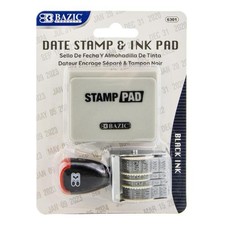 BAZIC Date Stamp and Ink Pad Black Ink 6301