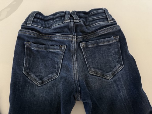 Kancan Girls Jeans Size 6 Dark Blue Wide Leg Flare - Picture 6 of 8