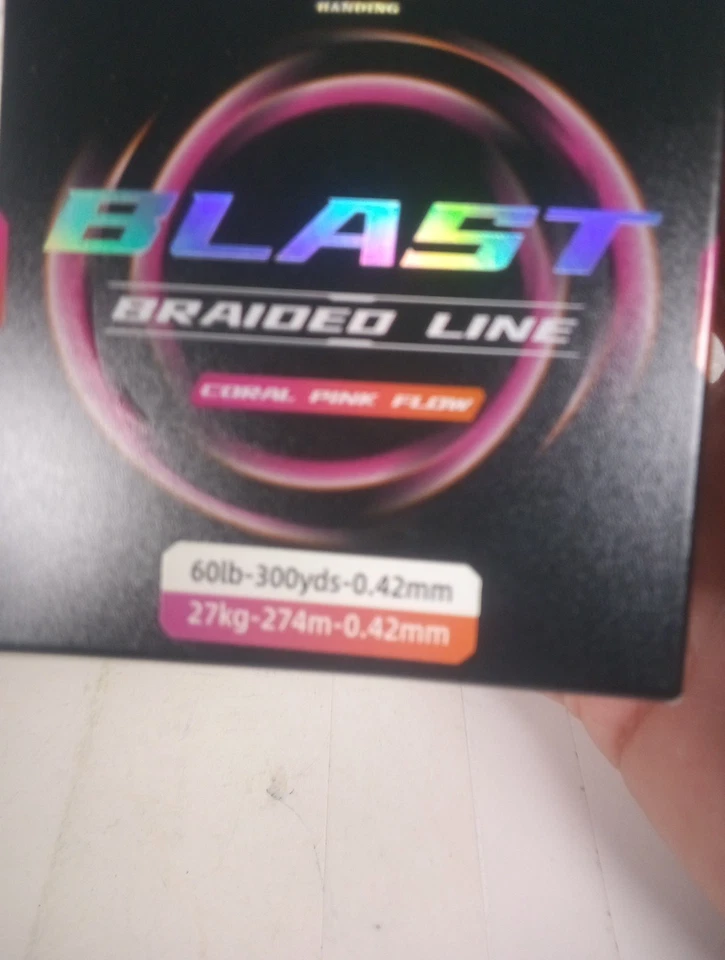 Línea Trenzada Simply Fun Coral Rosa Flujo 60 lb 300 yardas Foto 2 de 4