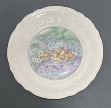 Gien France Picnic w Cheese & Wine Embossed R...