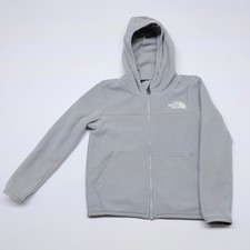 The North Face Youth Fleece Hoodie Zip Up Gray Kids Size 4