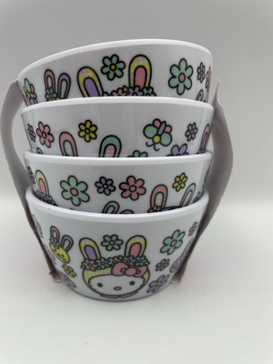 Hello Kitty 2024 Easter Bowls  Melamine Dishes Set Of 4