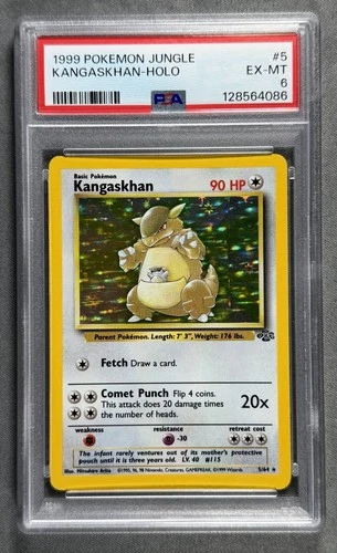 1999 Pokemon Jungle KANGASKHAN HOLO #5 Base Set 5/64 RARE Pokemon Card PSA 6