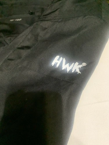 HWK Men's Black Motorcycle Jacket Zip (Pads) Ventilated Mesh Stand-Up Collar, L  image 9