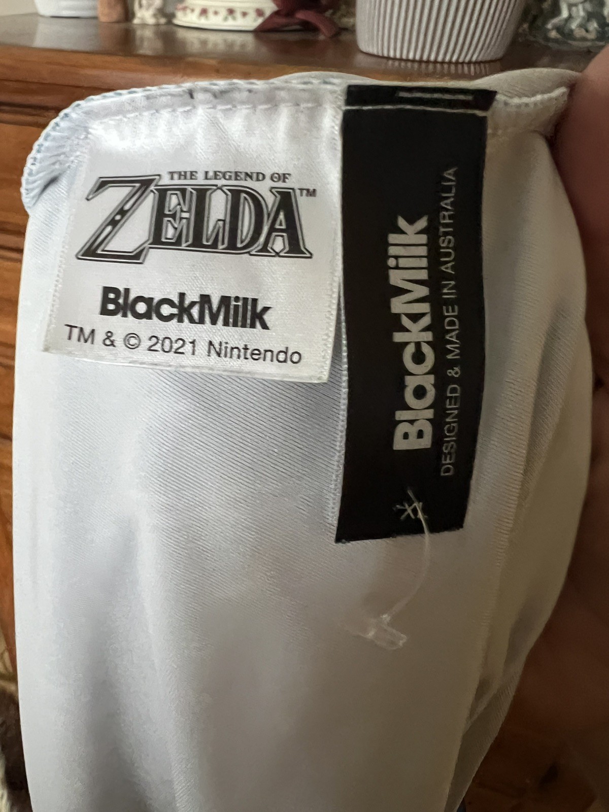 RARE BlackMilk Legend of Zelda Velvet Maxi Skirt Blue Slit Fantasy Gamer NWOT image 5