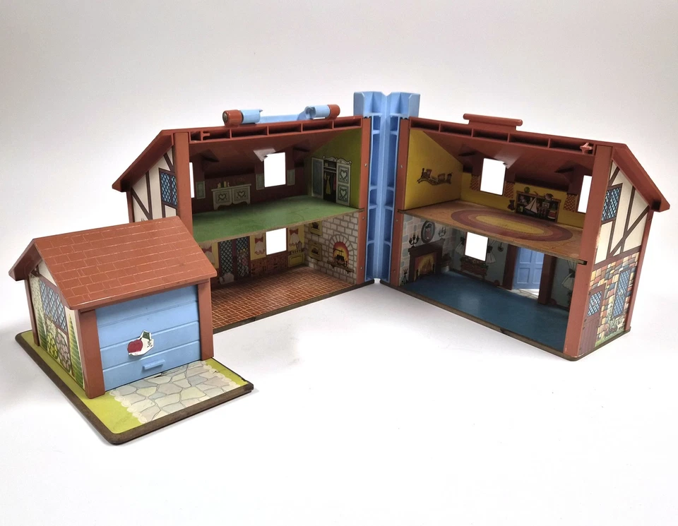 Vintage Fisher-Price Spiel Familienhaus Nr. 952 – Frühe Holzbasis – Nur Haus - Bild 3 von 4