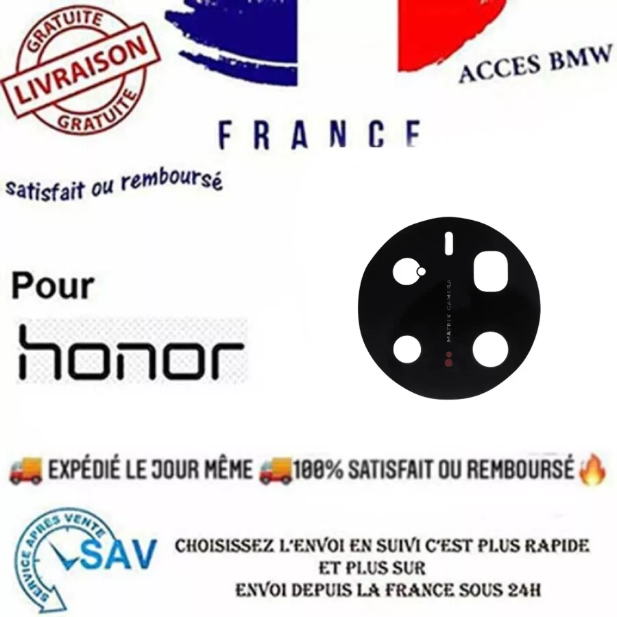 Lentille Premium Noir pour Honor Magic 7 Pro