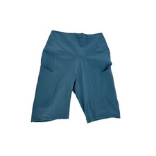 Nike Women's One High-Waisted 8" Biker Shorts With Pockets Smoke Blue Size Small