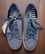 Vionic NWOT Womens Blue Brinley Suede Sneakers Flat Comfort Tie Up