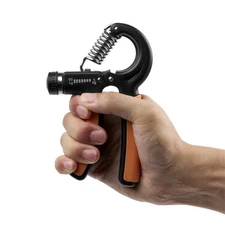 Black/Brown Hand Grip Adjustable Trainer Gripper Strengthener Gym Strength
