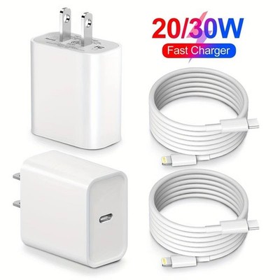 Original USB-C Wall Fast Charger Block 6ft Cable For iPhone 17 16 15 14 Pro Max