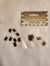 Darice Rustic Rusty Stars Primitive Metal Embellishments Farmhouse Craft NOS