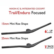 Full Carbon Mountain Bike Integrated Handlebar 4°/5° 15 /25mm Mini Riser Bar 