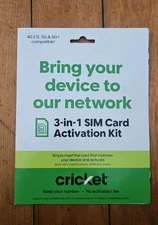 Cricket Wireless SIM Card 4G LTE, 5G, 5G+ 