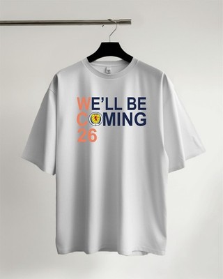 We'll Be Coming T-Shirt, Fußballliebhaber Geschenk Shirt, Retro Style Fußballer Shirt