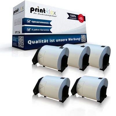 5x Kompatibel Etiketten Rollen für Brother P-Touch-QL-10 Premium Quantum