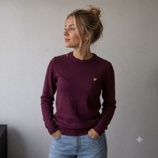 Lyle & Scott Sweater Pollover Strick Weinrot ...