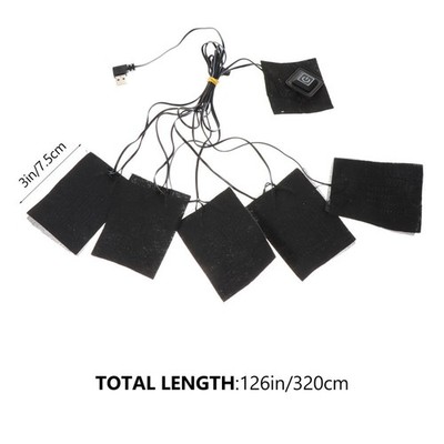 1 PC Elektrische erhitzte Matte tragbare Kohlefaserheizung für Kleidung