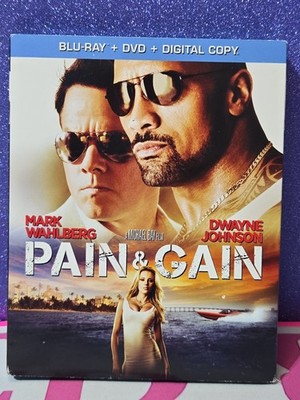 Pain & Gain (Blu-ray and DVD 2 Disc, 2013) W/ Slipcover 