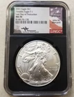 2021 Silver Eagle, NGC MS70, Last Day Production, Mercanti Hand Signed